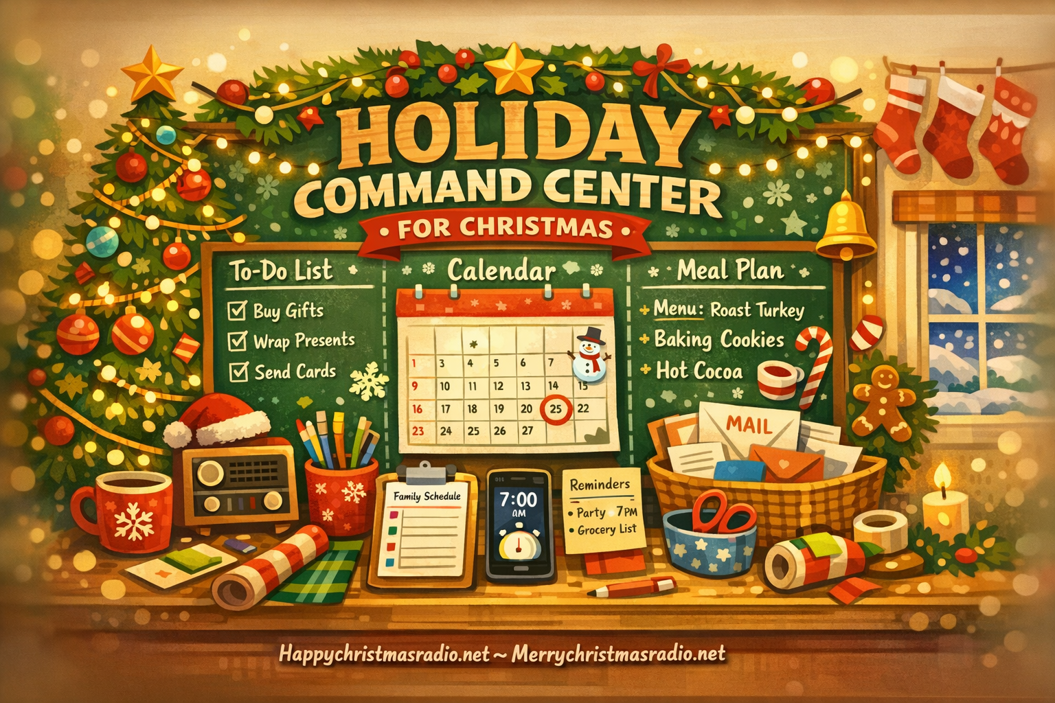 How to Create a Holiday Command Center for Christmas