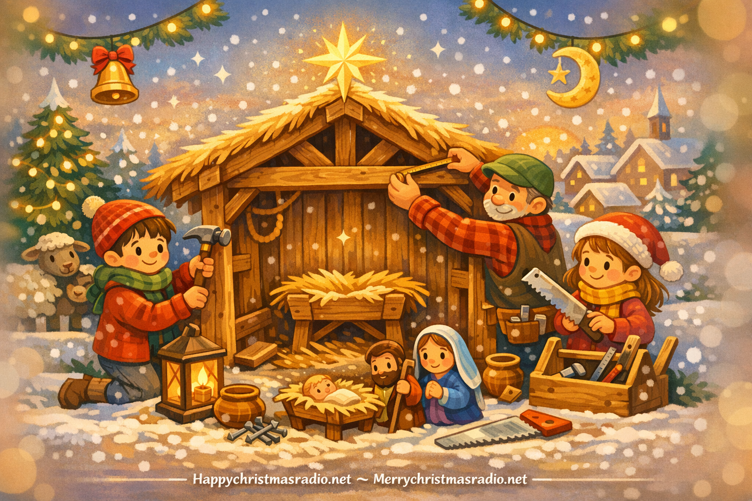 How to Build a Wooden Nativity Stable for Christmas