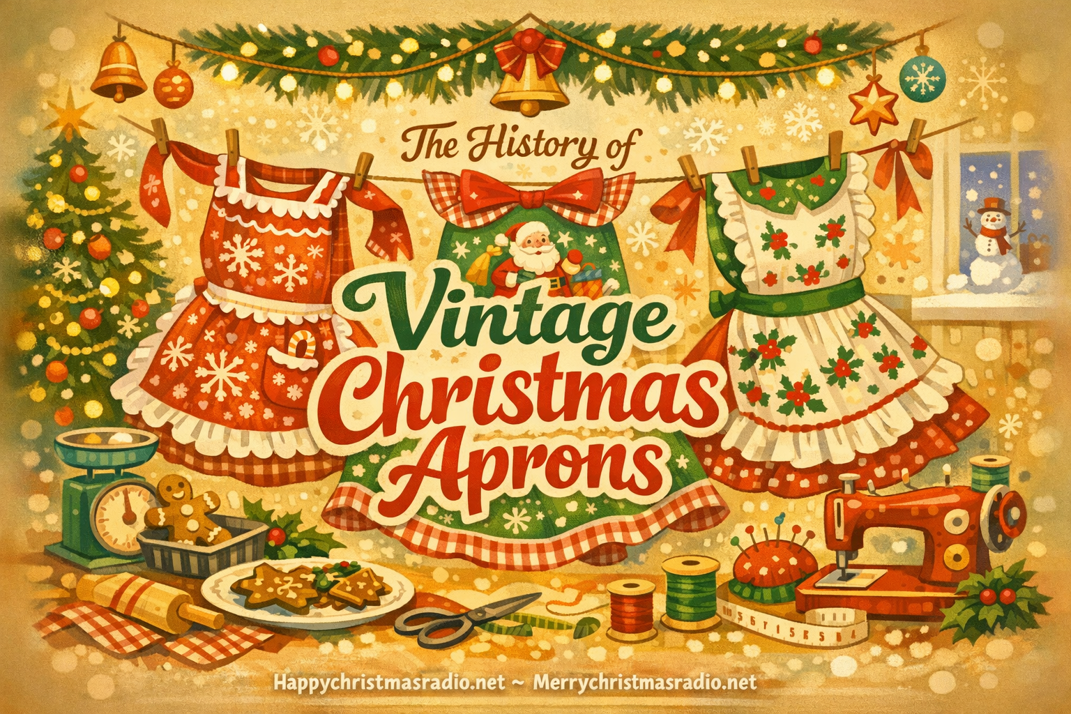 The History of Vintage Christmas Aprons
