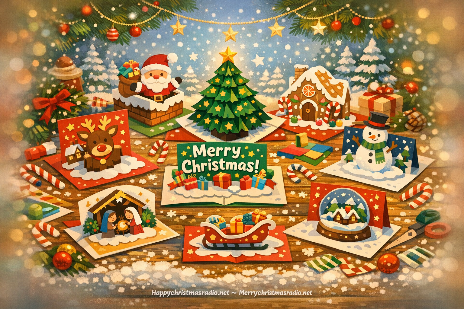 10 DIY Paper Engineering Pop-up Cards for Christmas