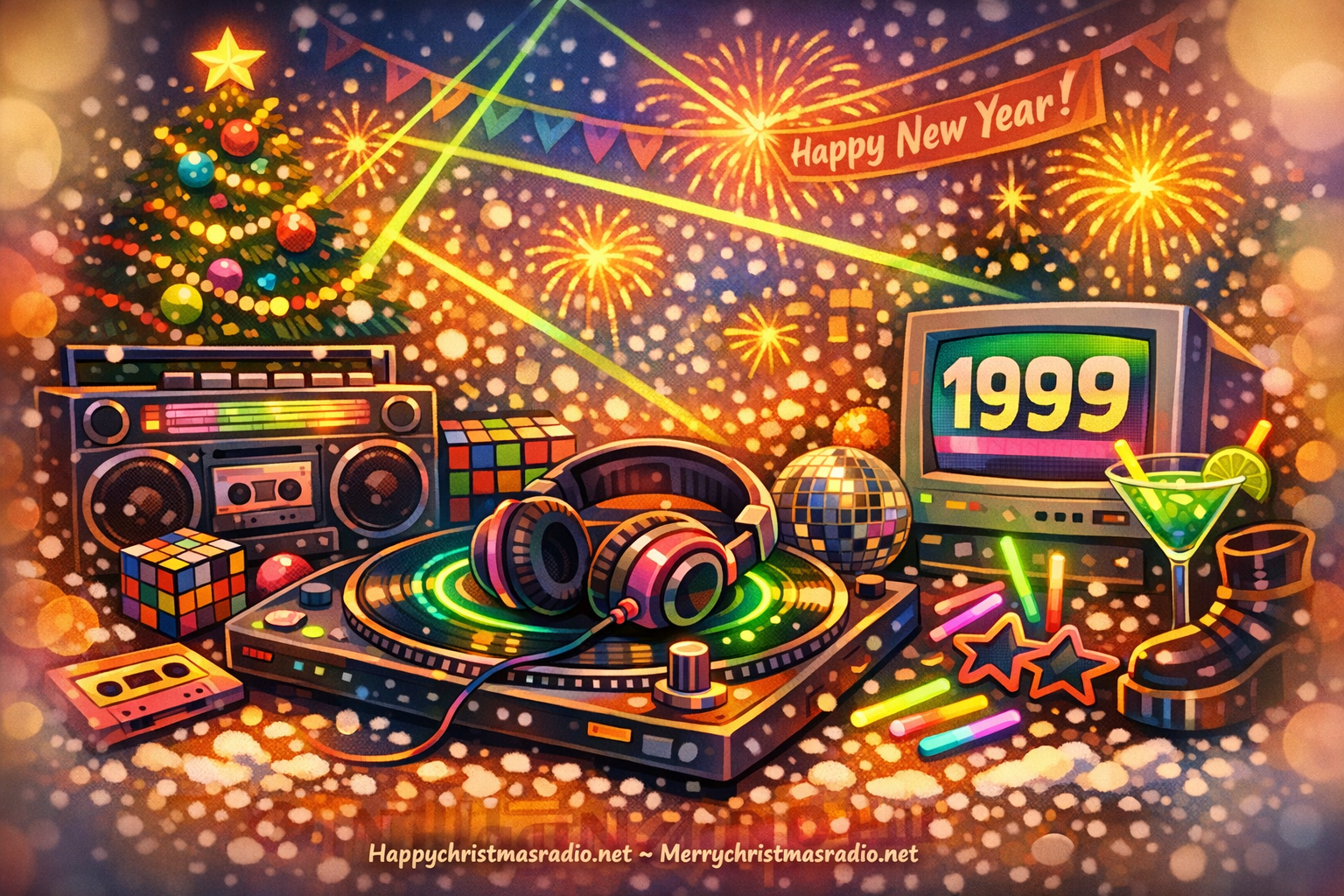 How to Style a 1990s 'Techno' New Year’s Eve